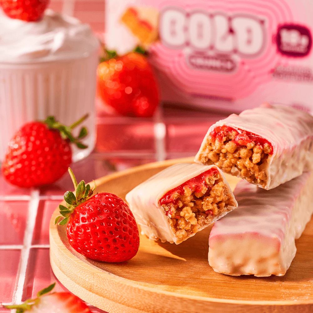 Barra de Proteína BOLD CRUNCH Unidade - Morango e Chantilly