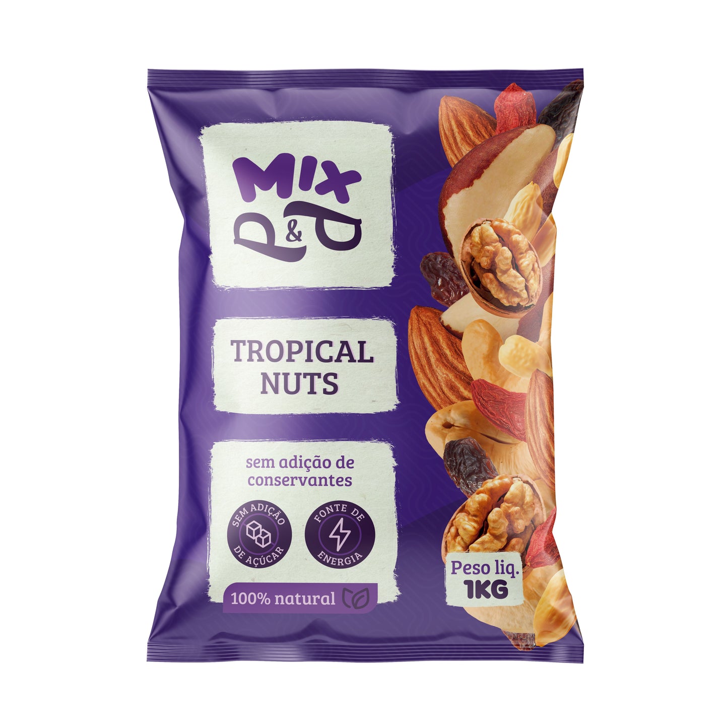 Mix P&P Tropical Nuts - Castanha Pará Noz Uva Gojiberry