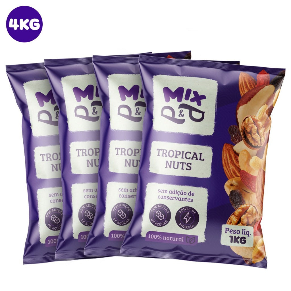 Kit Mix Castanhas Tropical Nuts Dieta Saudável 4 Un.