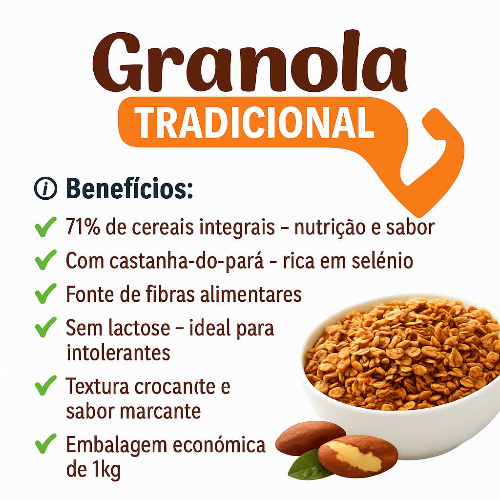 Granola Tradicional Cereais Integrais P&P