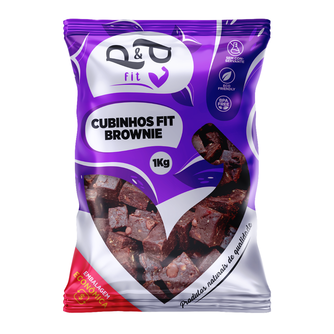 Cubinhos Fit P&P Brownie Café Gotas Chocolate - P&P