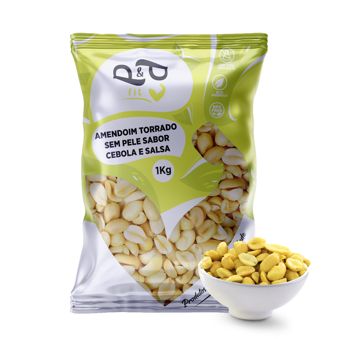 Amendoim Torrado Sabor Cebola e Salsa - P&P