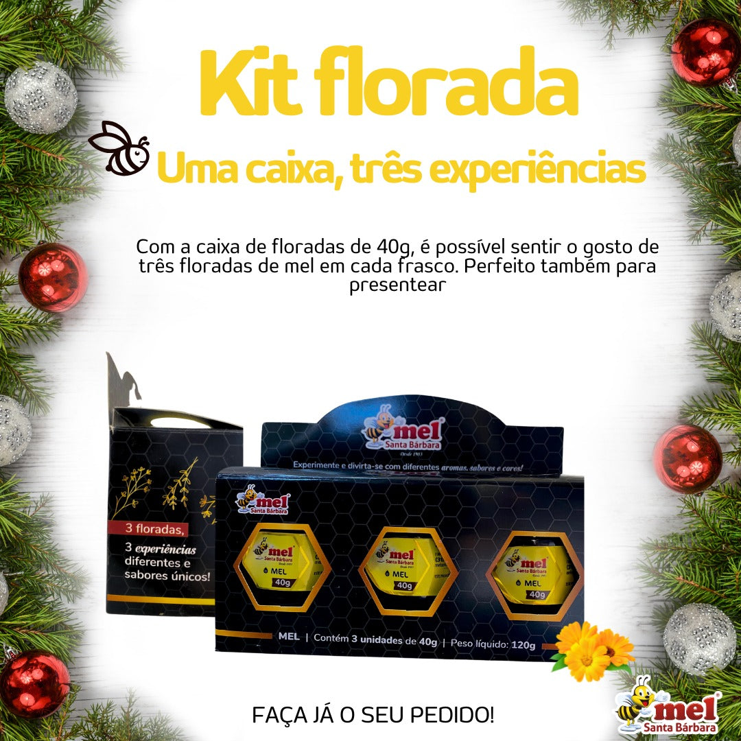 Kit Mel 3 Floradas Santa Bárbara 3x  Presente Gourmet
