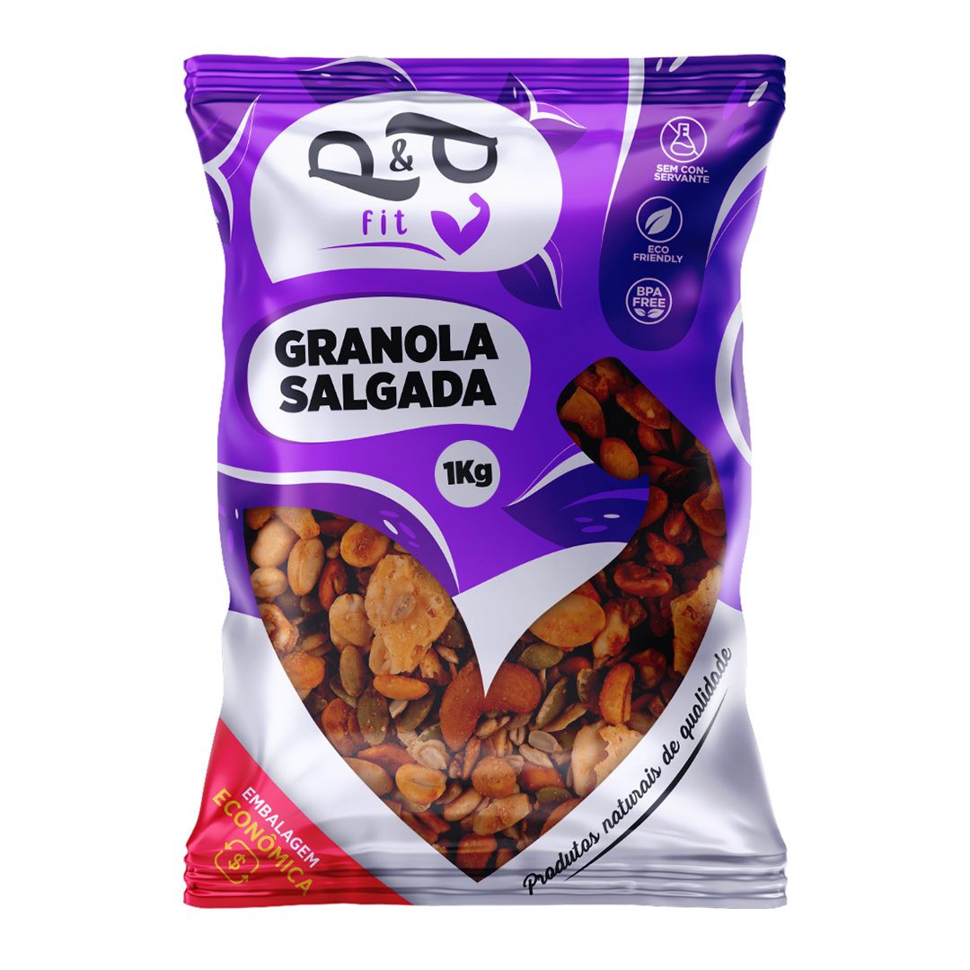 Granola Gourmet P&P Salgada/ Low Carb com Castanhas e Chimichurri - P&P