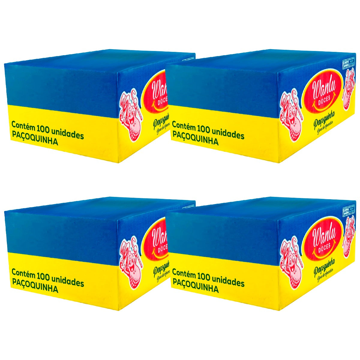 KIT 4X Paçoca Rolha Embrulhada com 100un caixa