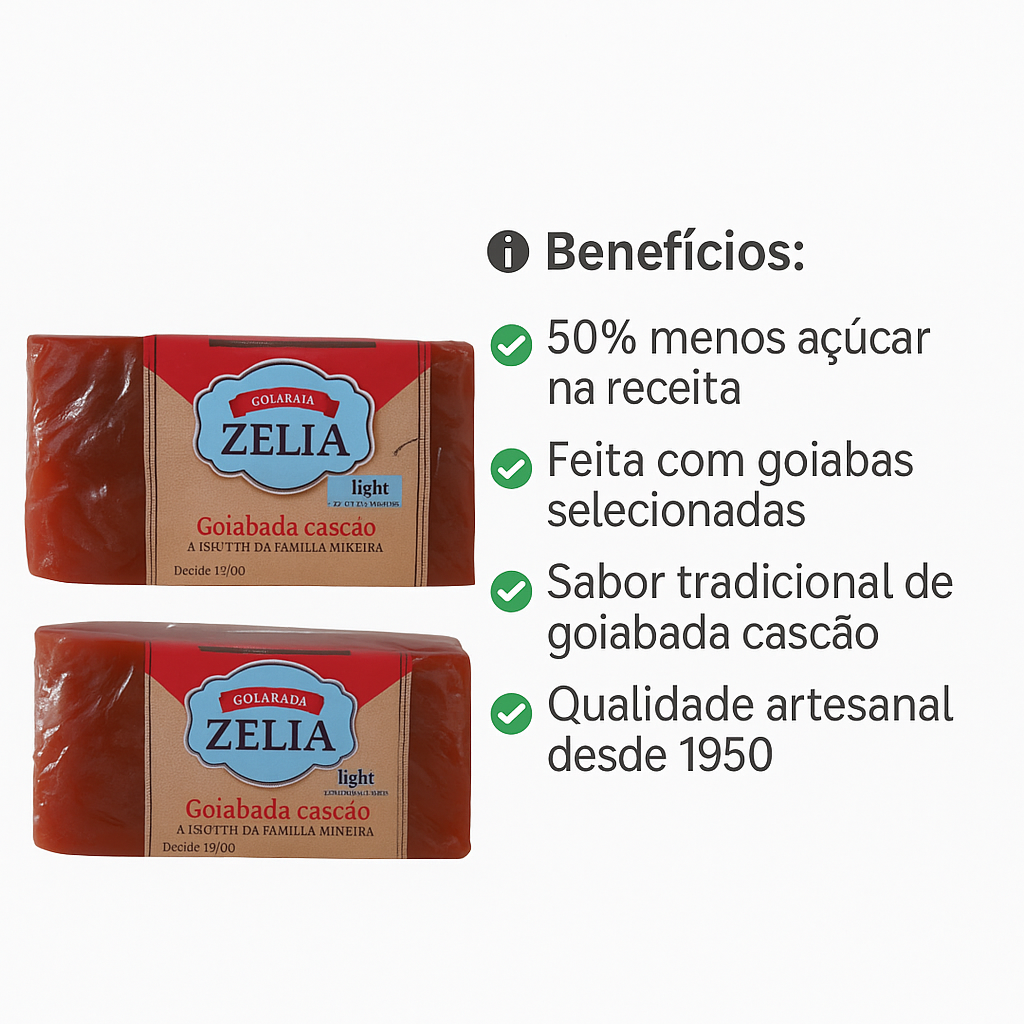 Goiabada Light Cascão Barra Zélia