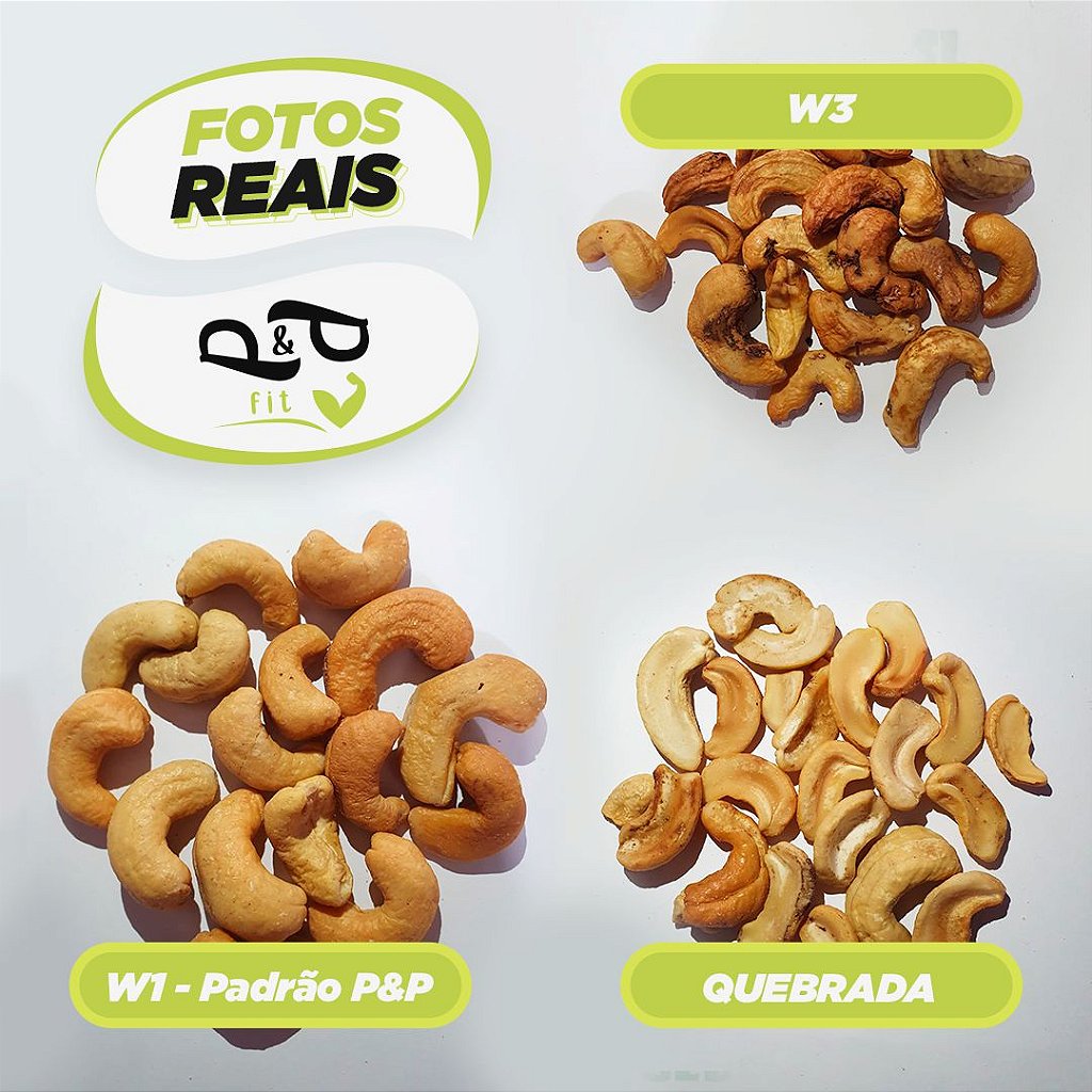 Whole Cashew Nuts W1 Unsalted – P&P