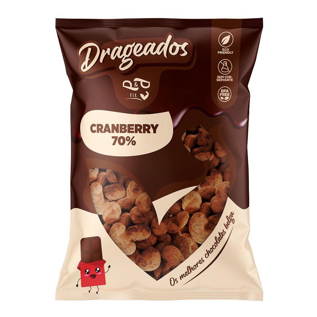 Cranberry with 70% Cocoa Dragée - P&P