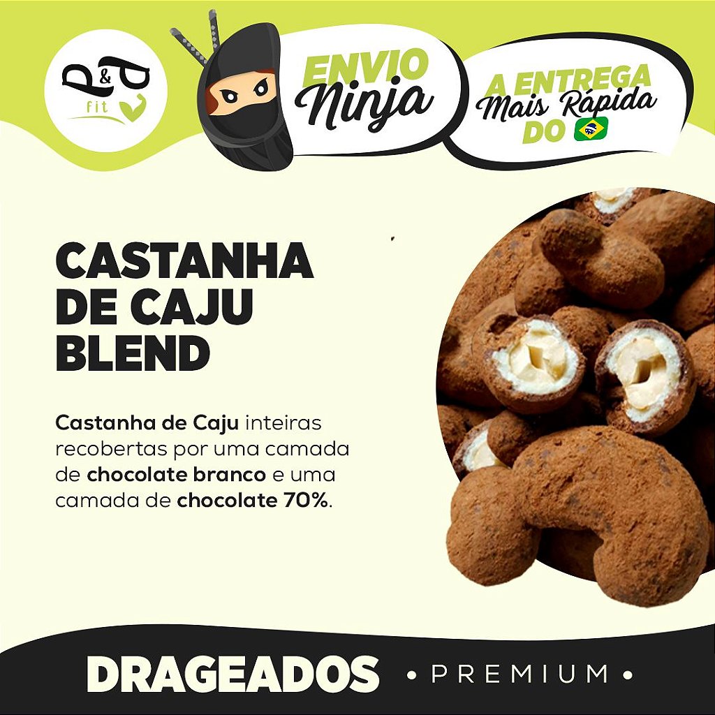 Cashew Dragee with 70% Chocolate and White Chocolate – P&P