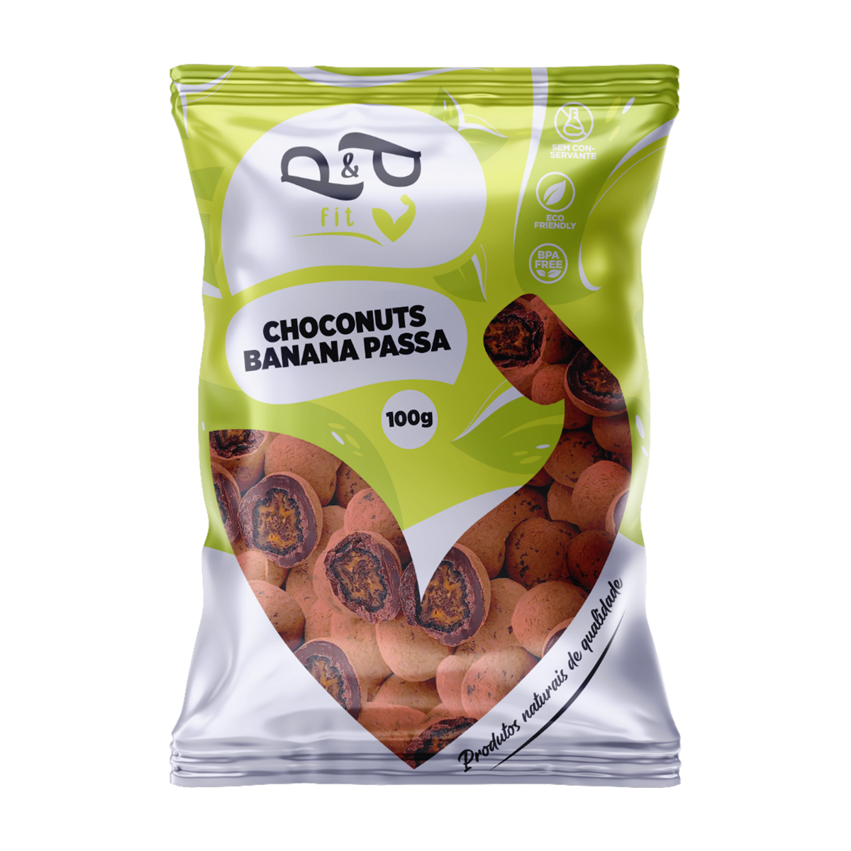 Choconuts P&P Banana Passa Chocolate 70% Drageado