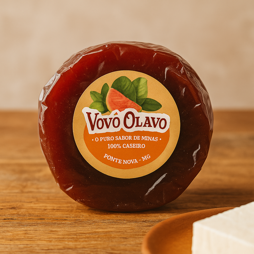 Goiabada Cascão Vovô Olavo  Sabor tradicional versão em barra