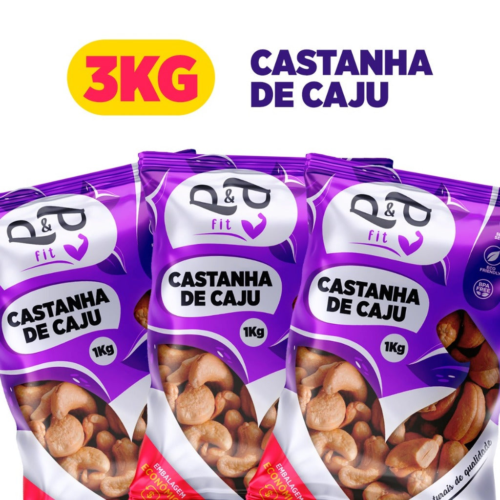 Castanha de Caju Torrada com ou sem Sal - P&P Sem Sal