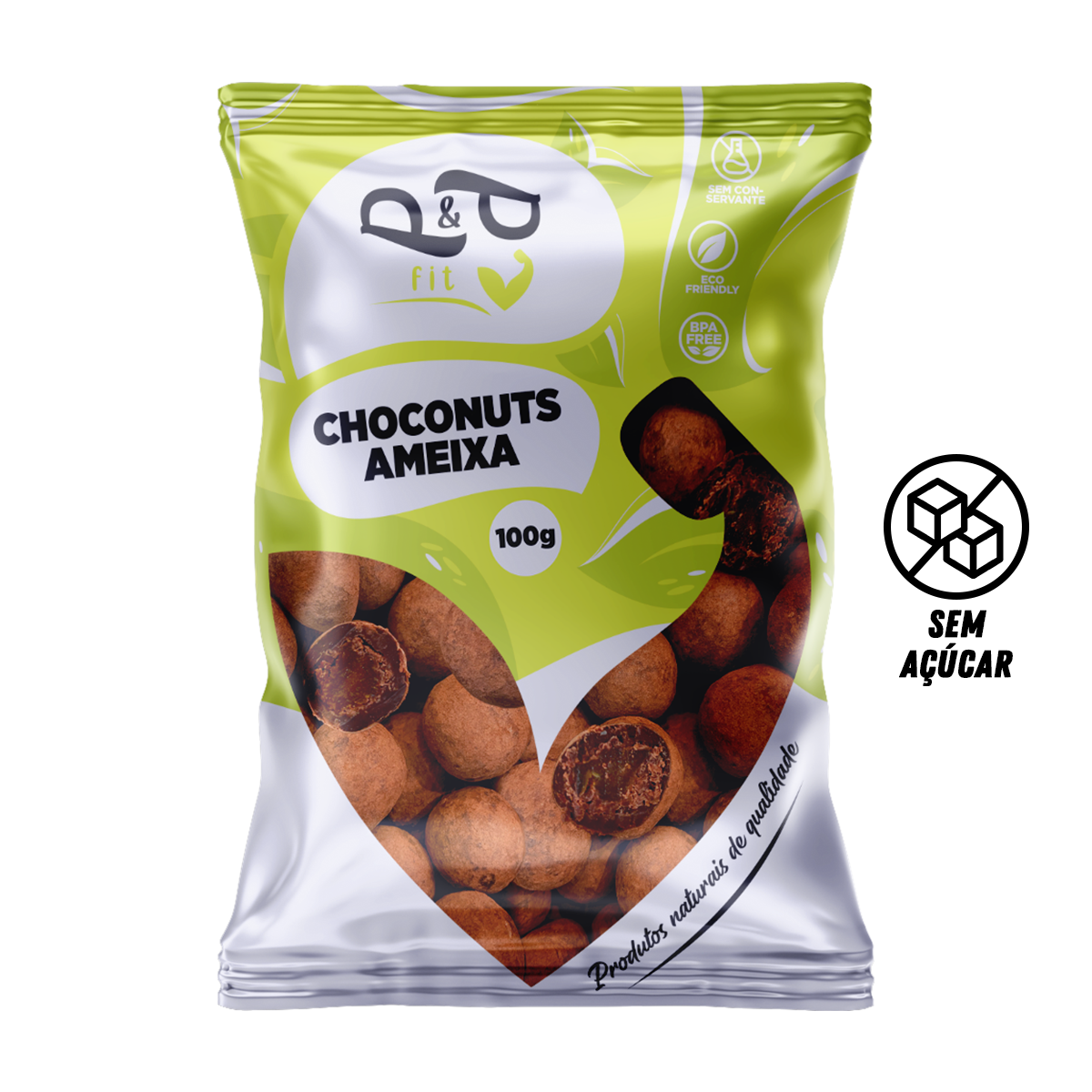 Choconuts P&P Ameixa Chocolate Sem Açúcar Drageado