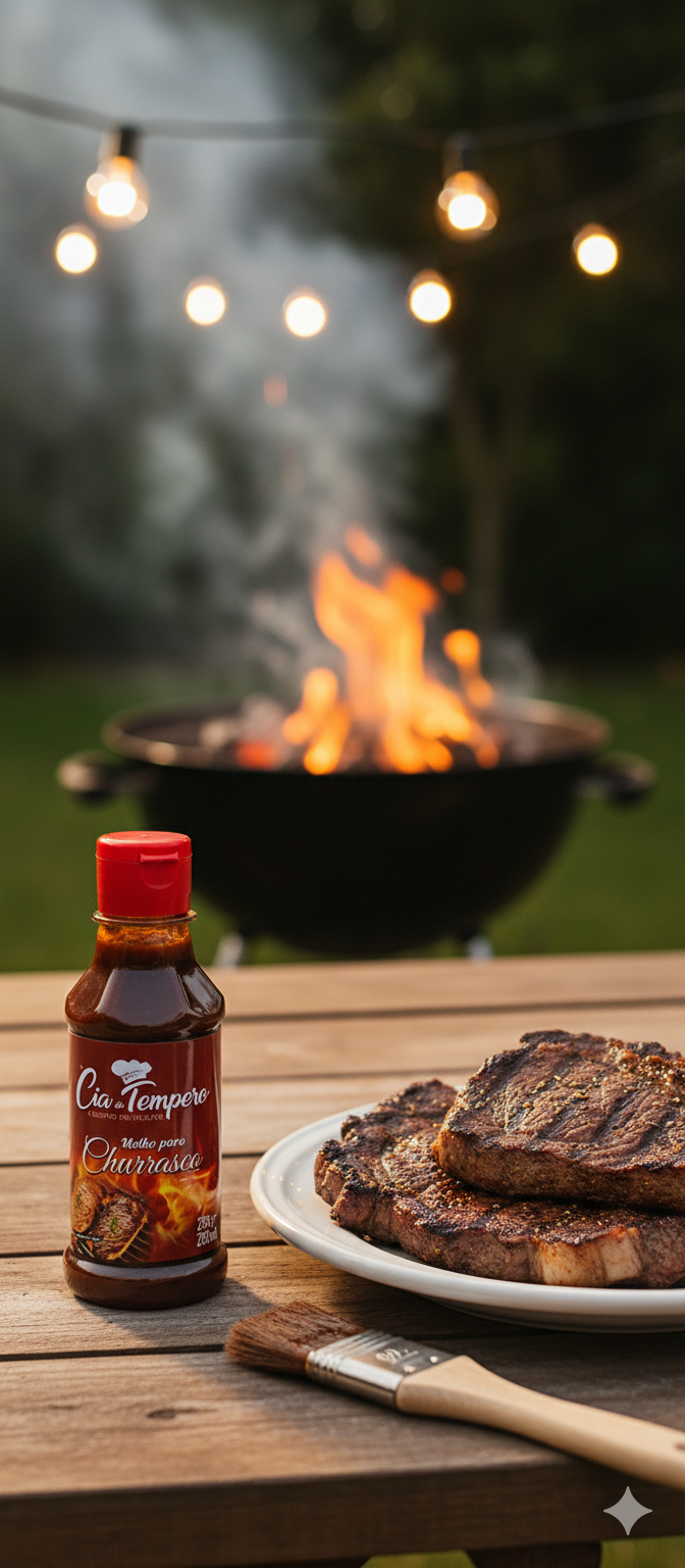 Molho Churrasco C/ Pimenta 180ml - CIA DO TEMPERO