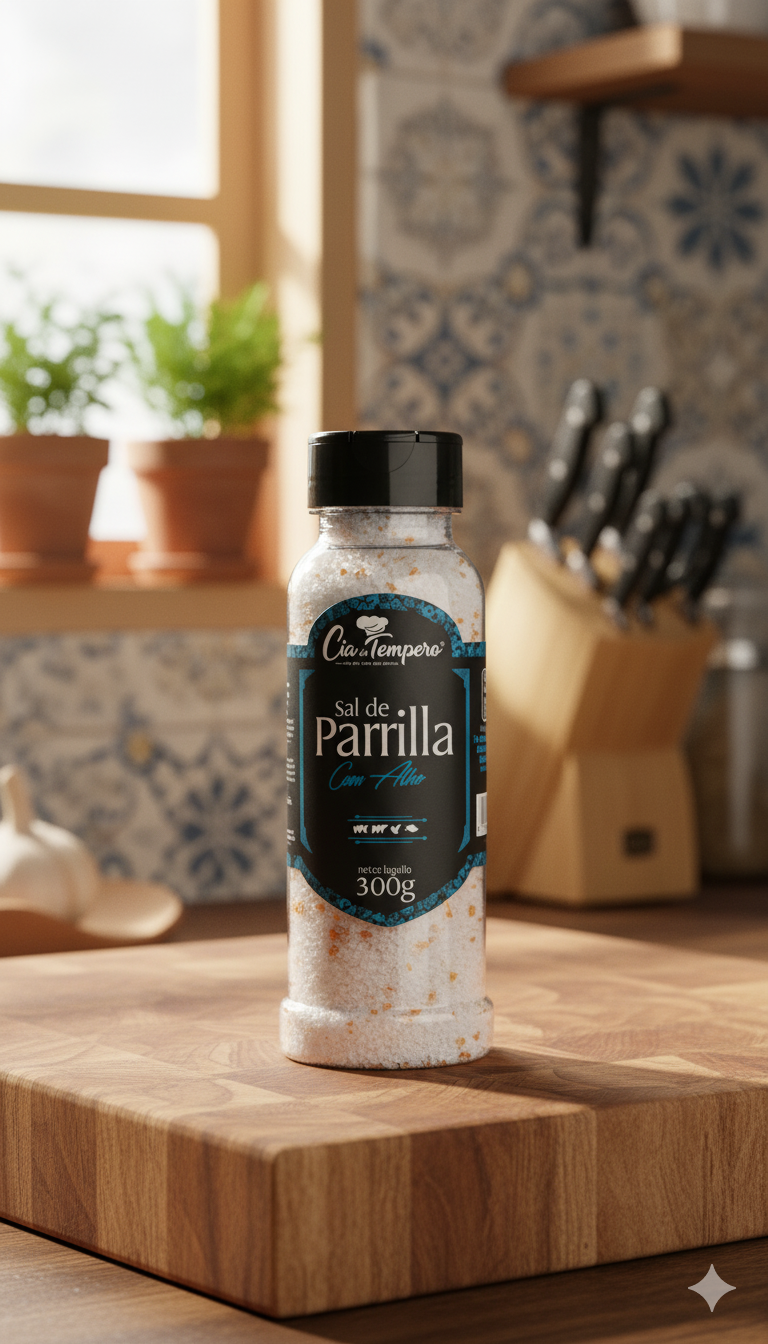 Sal De Parrilla Com Alho 300G CIA DO TEMPERO