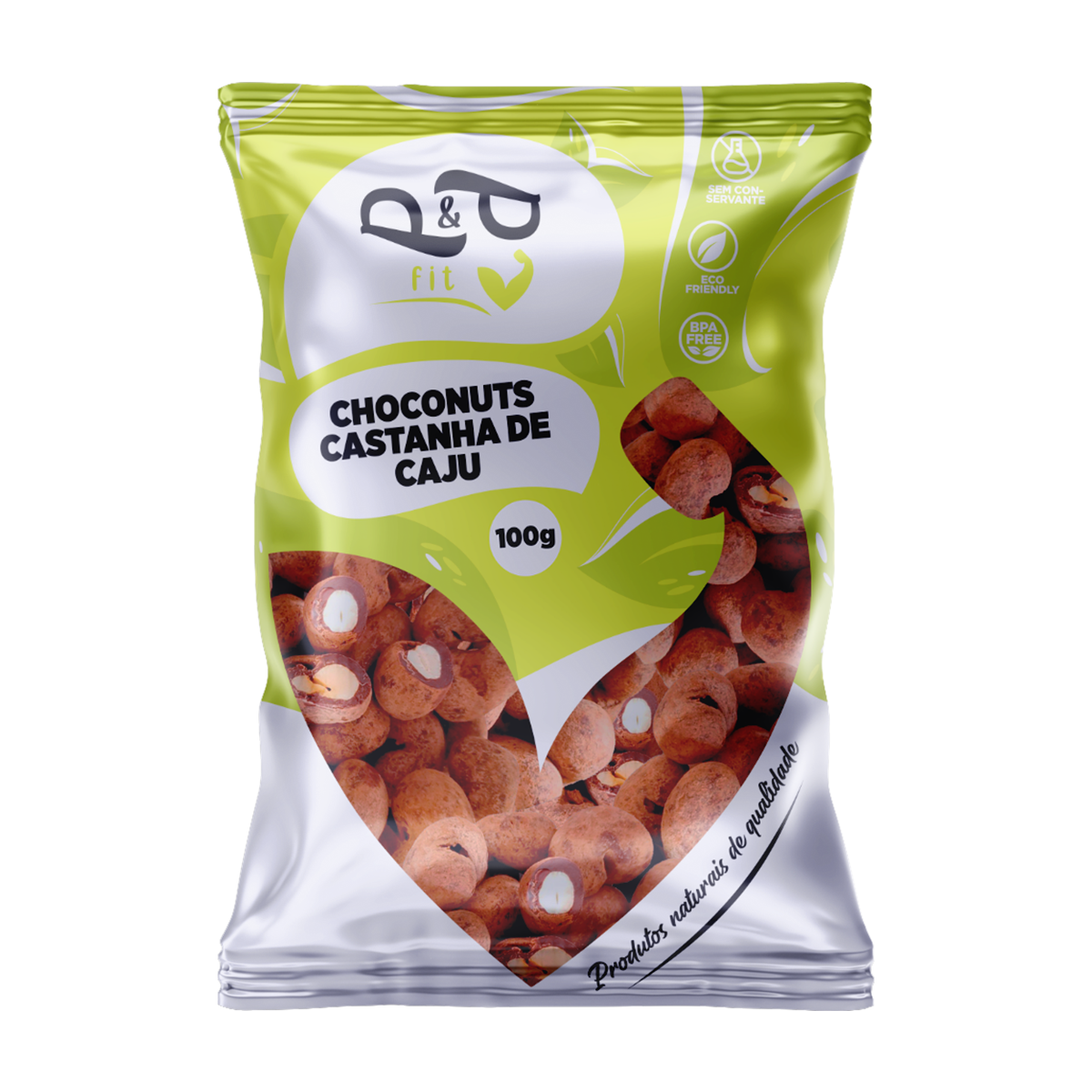 Choconuts P&P Castanha Caju  com Chocolate 70% Drageado