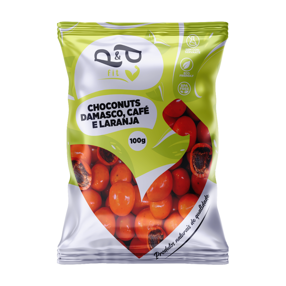 Choconuts P&P Damasco Chocolate Café e Laranga Drageado