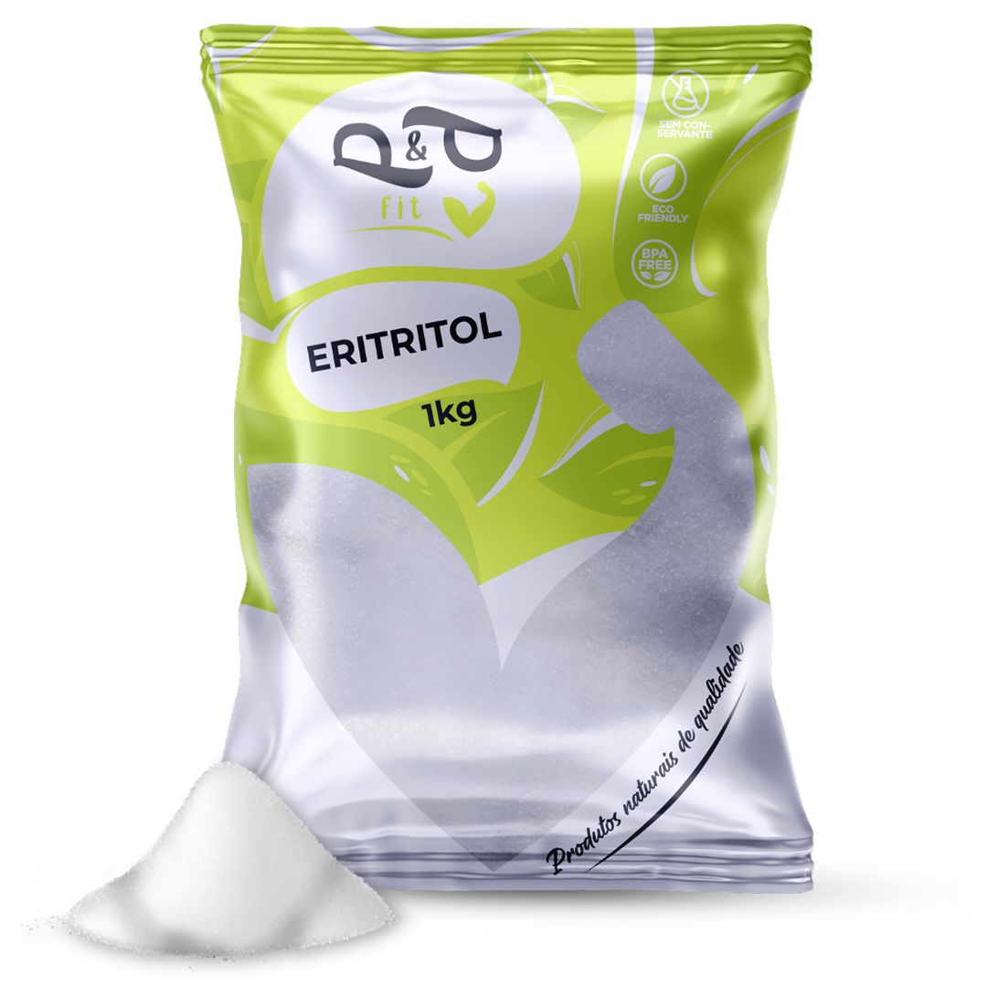Eritritol Cristal Adoçante 100% Puro Natural - P&P