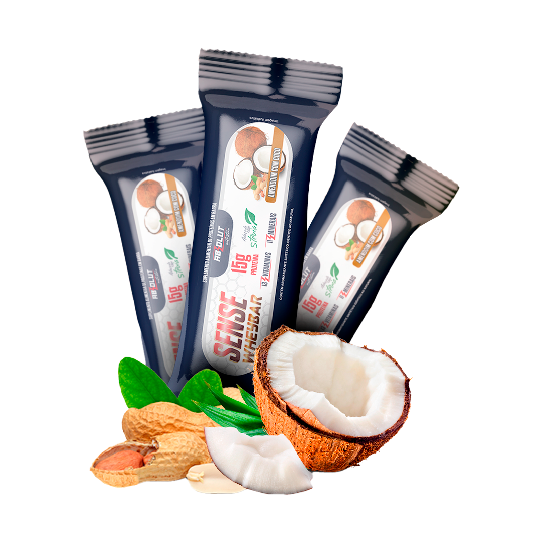Barrinha de Proteína Amendoim c/ coco DSP 12un - ABSOLUT