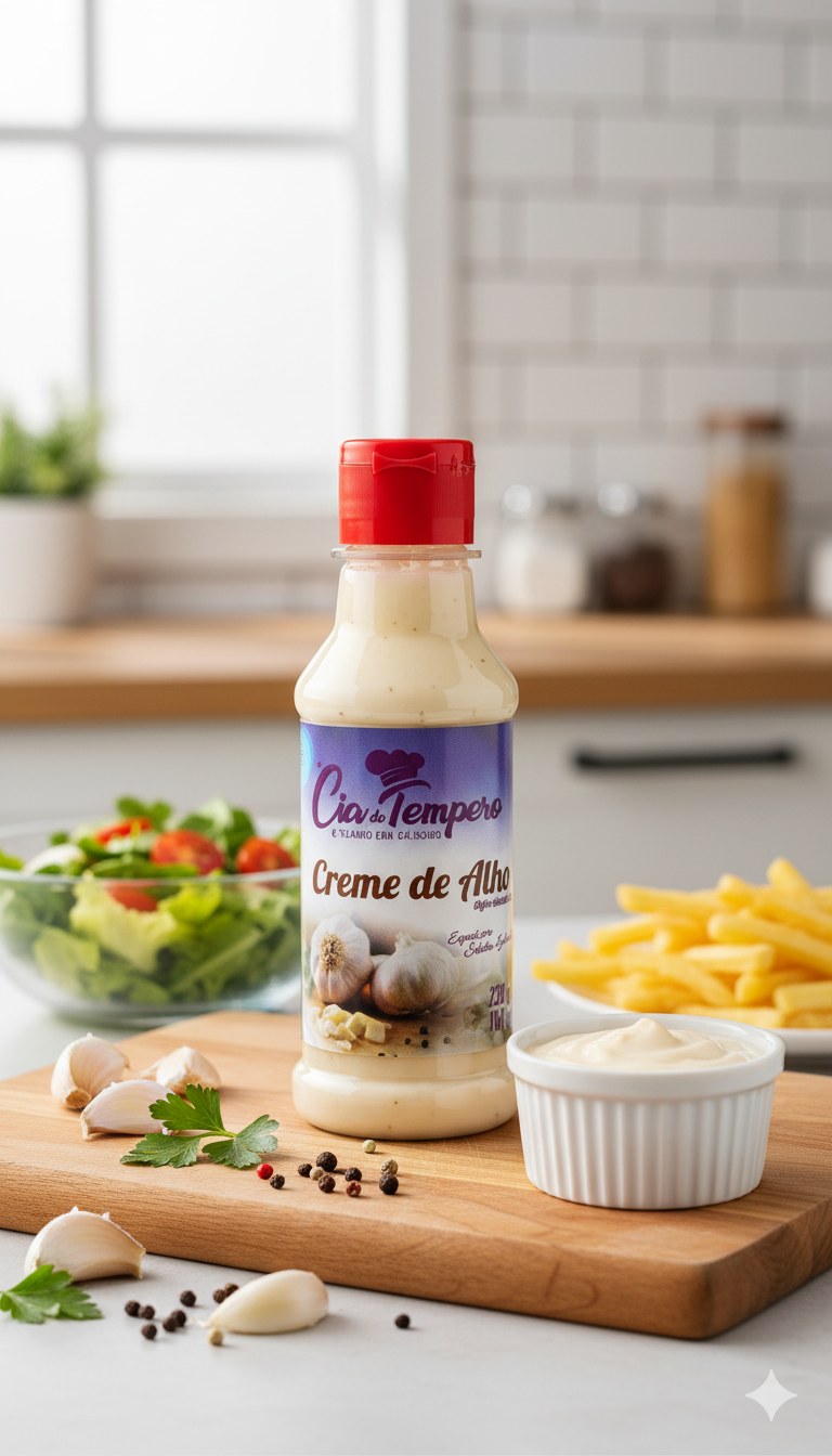 Molho Alho Tradicional 180ml - CIA DO TEMPERO