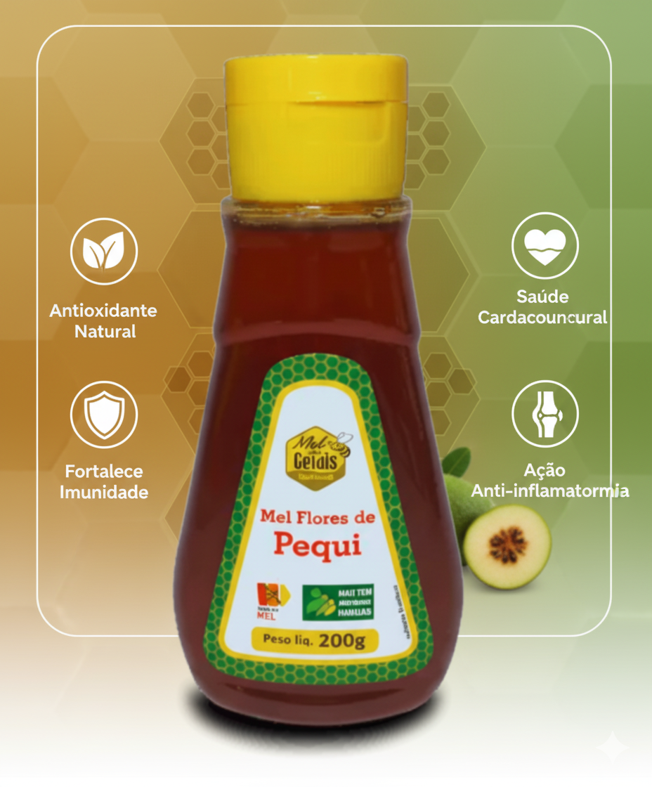 Mel Florada Pequi Triangular 200 G - MEL DAS GERAIS