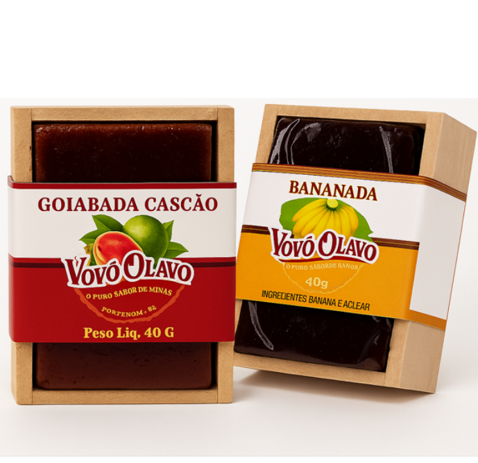 Kit Doces de Minas Goiabada + Bananada - Vovô Olavo