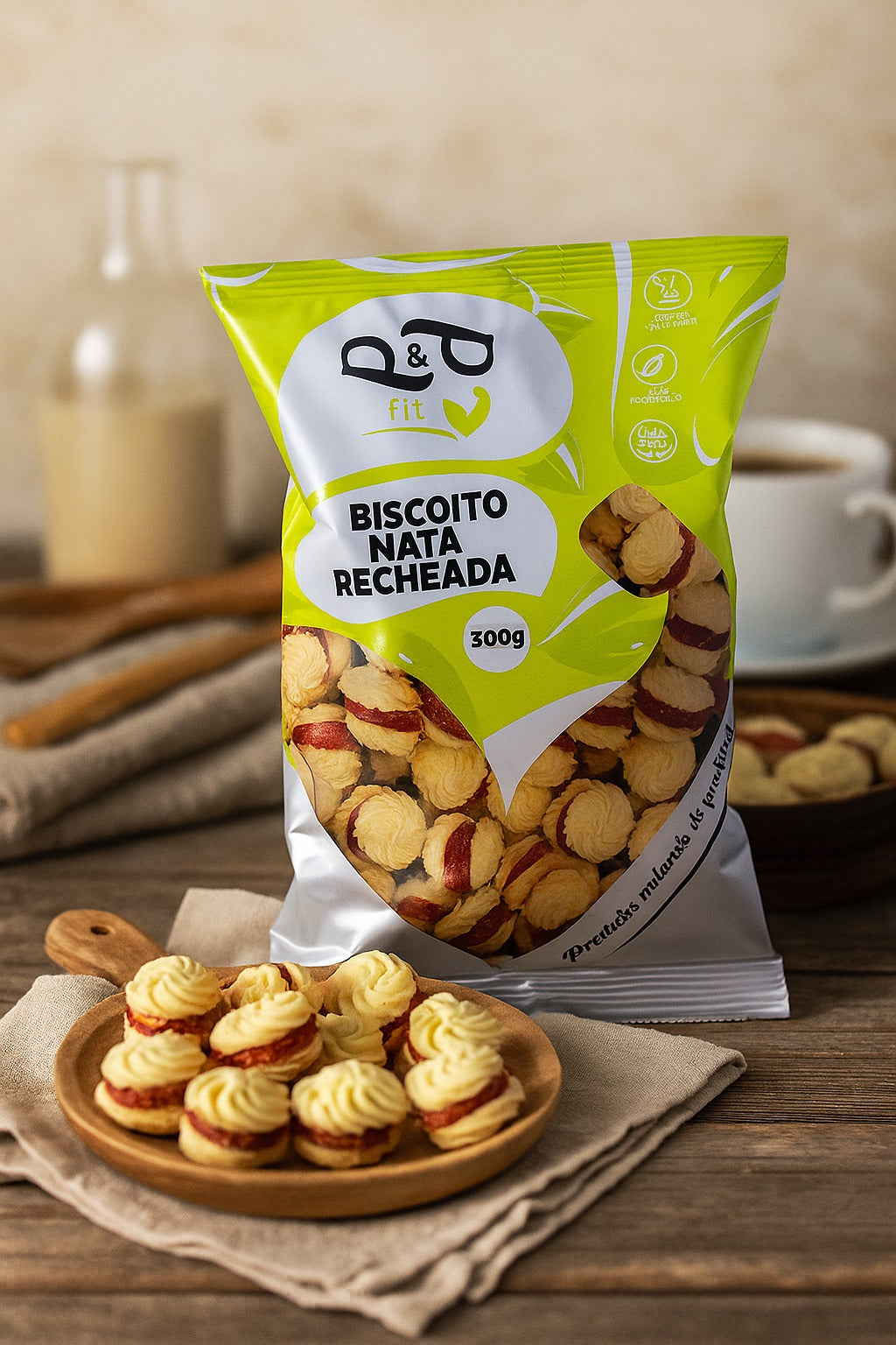Biscoito Amanteigado Nata Recheada P&P
