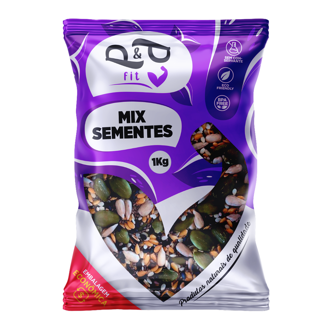 Mix P&P Sementes Premium Chia Girassol Abobora Linhaça