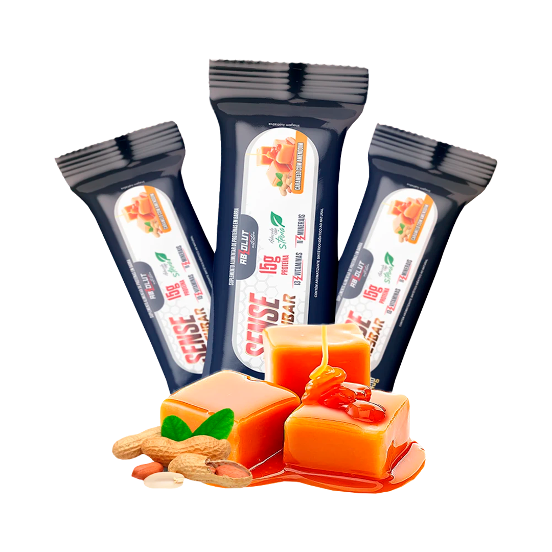 Barrinha de Proteína Sabor Caramelo com Amendoim 01 Unidade - ABSOLUT