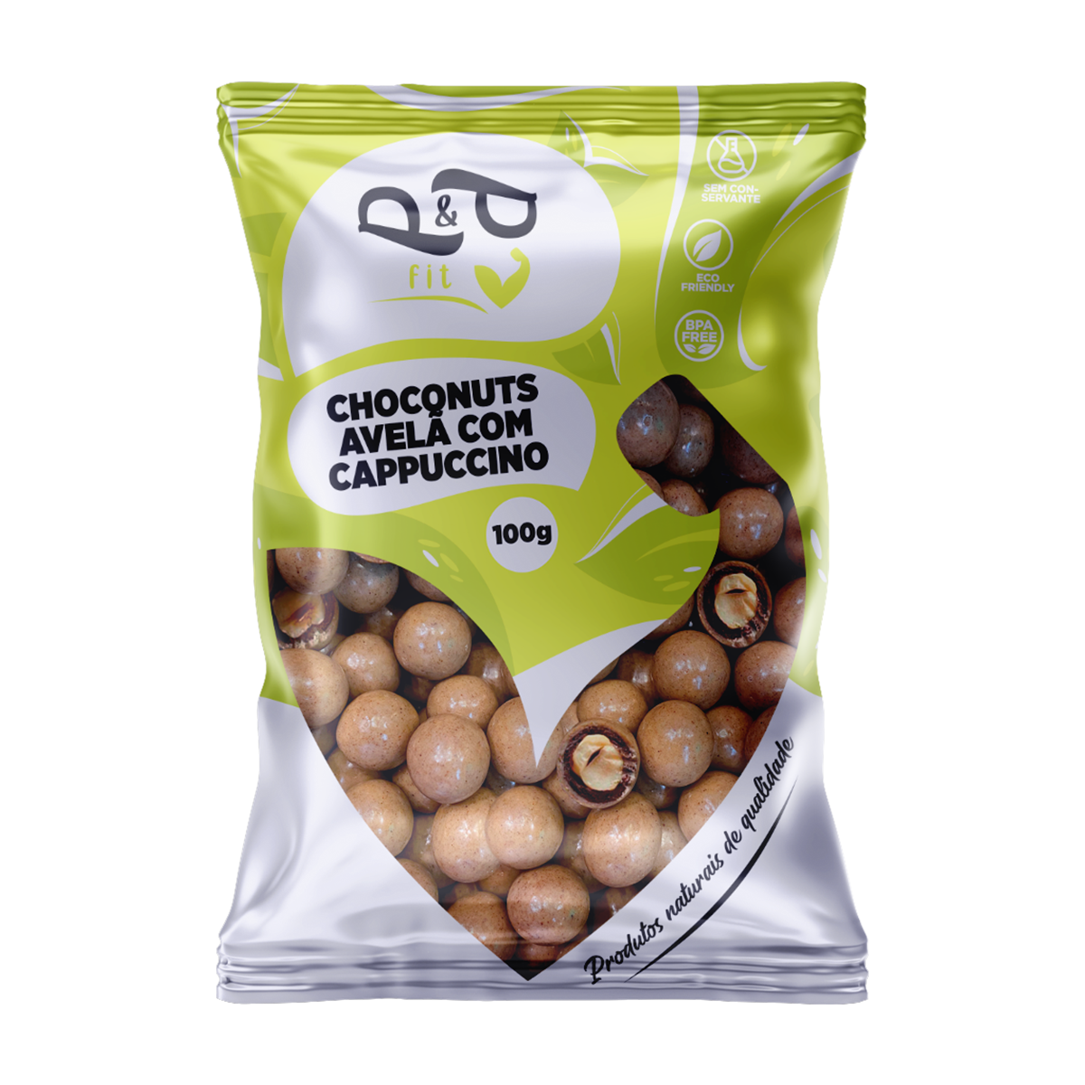 Choconuts P&P Avelã Chocolate Cappuccino Drageado
