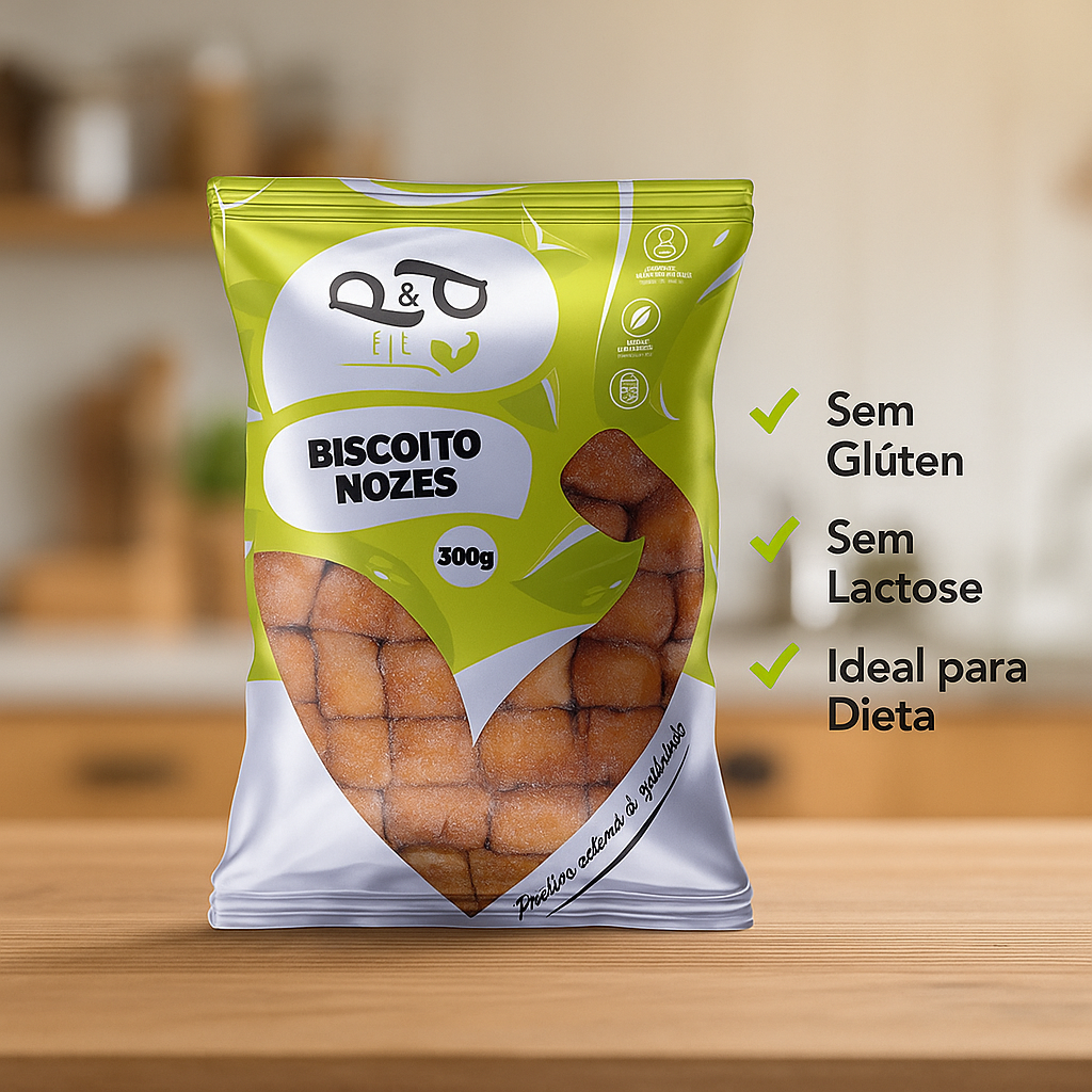 Biscoito Amanteigado Nozes P&P