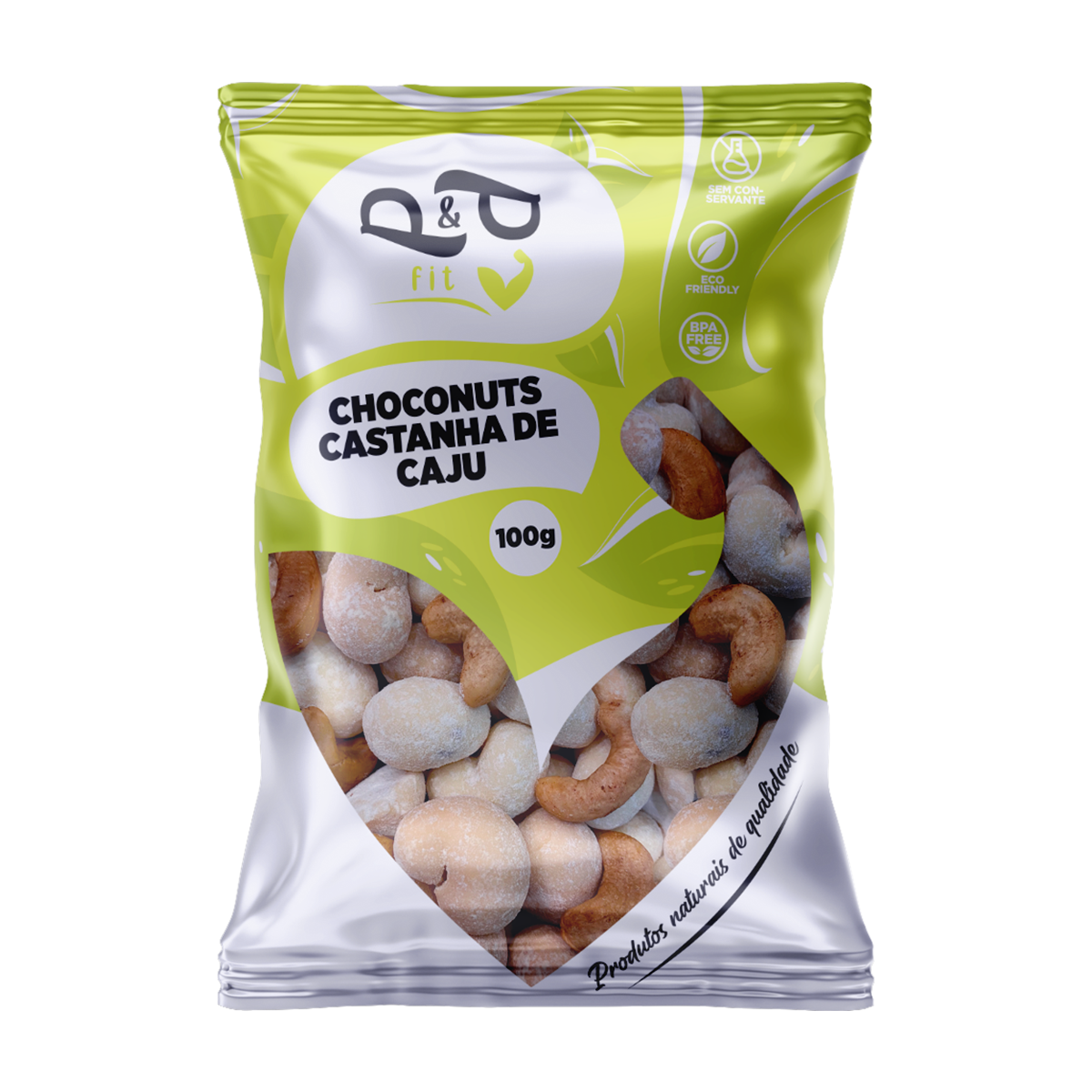 Choconuts P&P Castanha de Caju com Chocolate Branco - Drageado