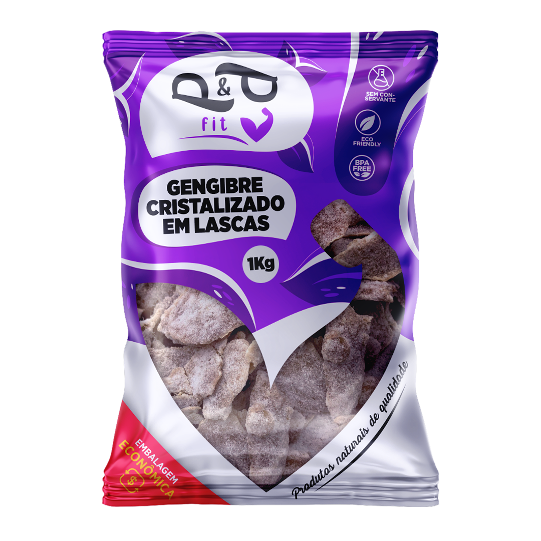 Gengibre Cristalizado em Lascas - P&P