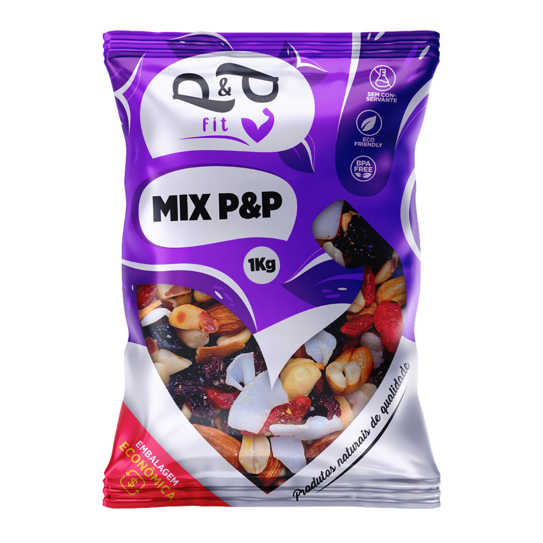 Mix P&P Premium Nuts - - Castanhas Coco Uva Amendoim Noz